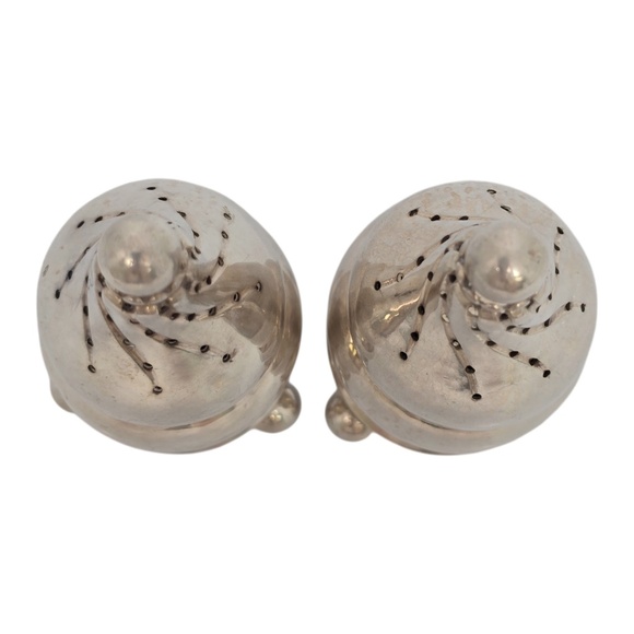 Georg Jensen Denmark Sterling Silver Salt and Pepper Shakers 410 w/Mono #21184 - Picture 4 of 10